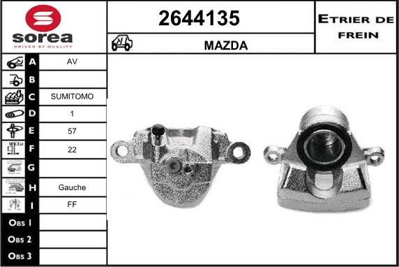 EAI 2644135 - Тормозной суппорт autospares.lv