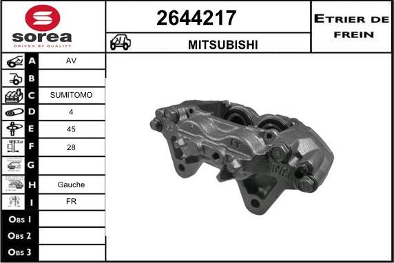 EAI 2644217 - Тормозной суппорт autospares.lv