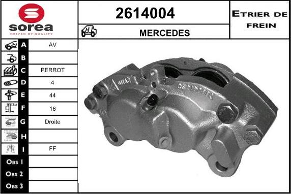 EAI 2614004 - Тормозной суппорт autospares.lv