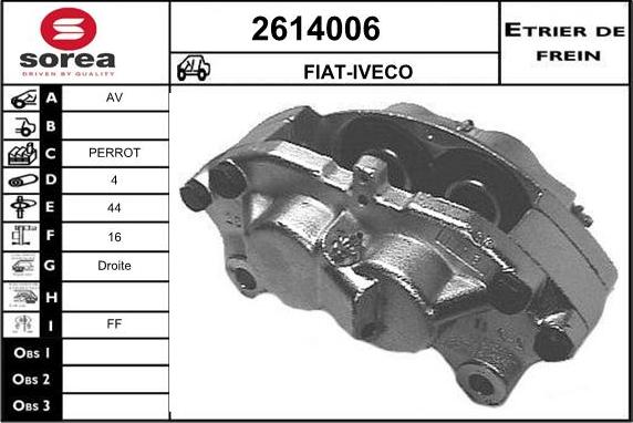 EAI 2614006 - Тормозной суппорт autospares.lv