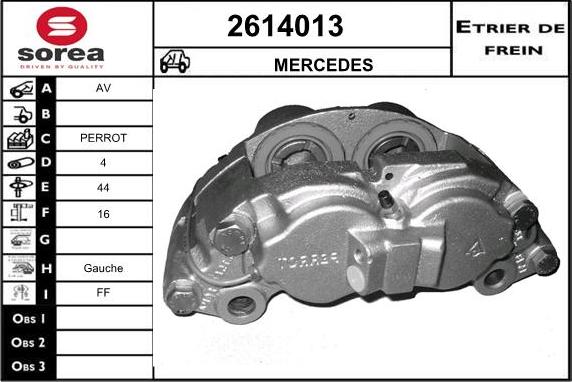 EAI 2614013 - Тормозной суппорт autospares.lv