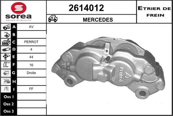 EAI 2614012 - Тормозной суппорт autospares.lv