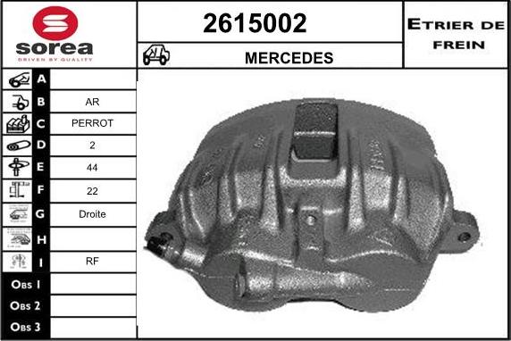 EAI 2615002 - Тормозной суппорт autospares.lv