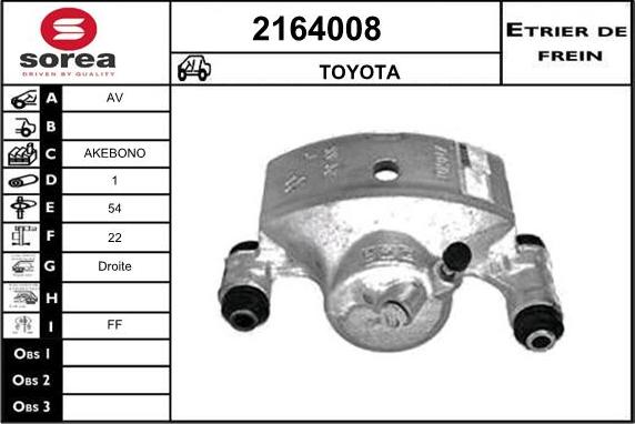 EAI 2164008 - Тормозной суппорт autospares.lv