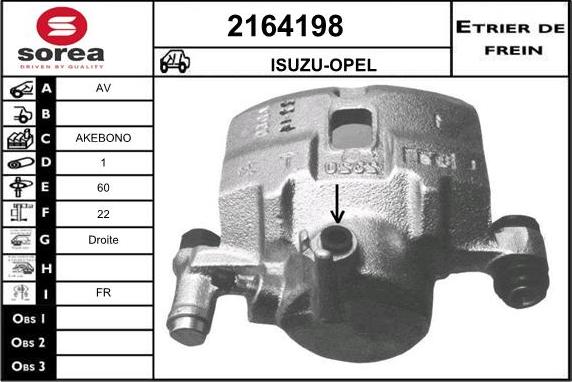 EAI 2164198 - Тормозной суппорт autospares.lv