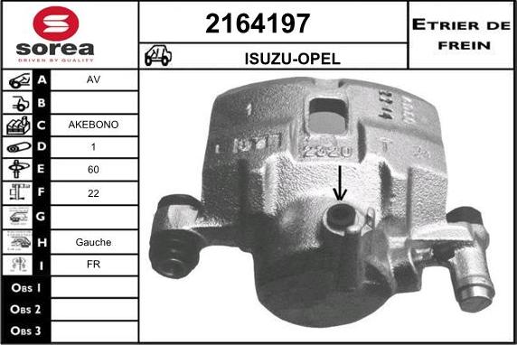 EAI 2164197 - Тормозной суппорт autospares.lv