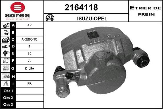 EAI 2164118 - Тормозной суппорт autospares.lv