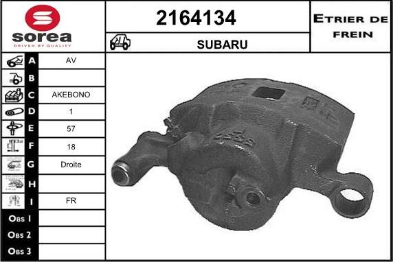 EAI 2164134 - Тормозной суппорт autospares.lv