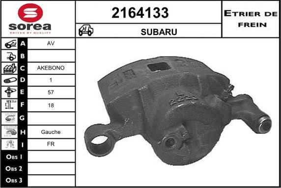 EAI 2164133 - Тормозной суппорт autospares.lv