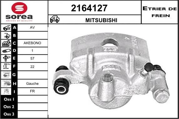 EAI 2164127 - Тормозной суппорт autospares.lv