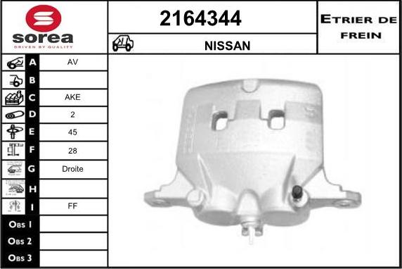 EAI 2164344 - Тормозной суппорт autospares.lv