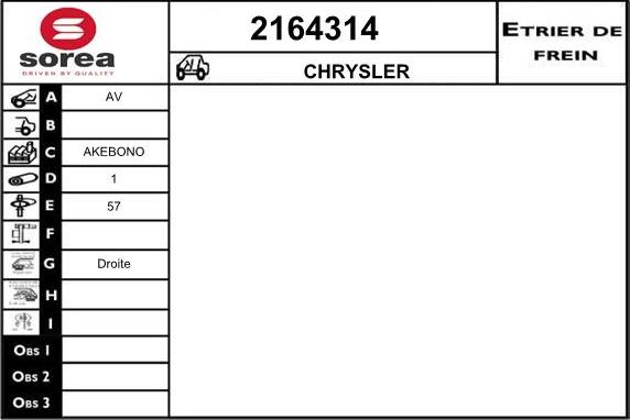 EAI 2164314 - Тормозной суппорт autospares.lv