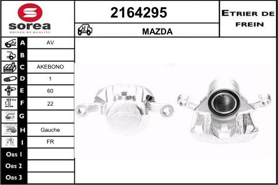 EAI 2164295 - Тормозной суппорт autospares.lv