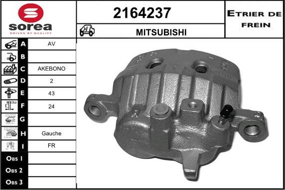 EAI 2164237 - Тормозной суппорт autospares.lv