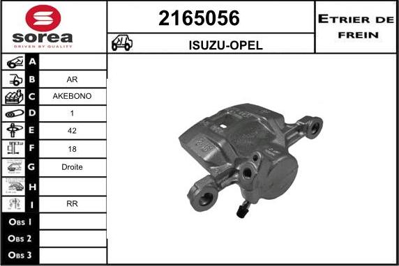 EAI 2165056 - Тормозной суппорт autospares.lv