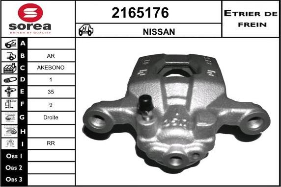 EAI 2165176 - Тормозной суппорт autospares.lv