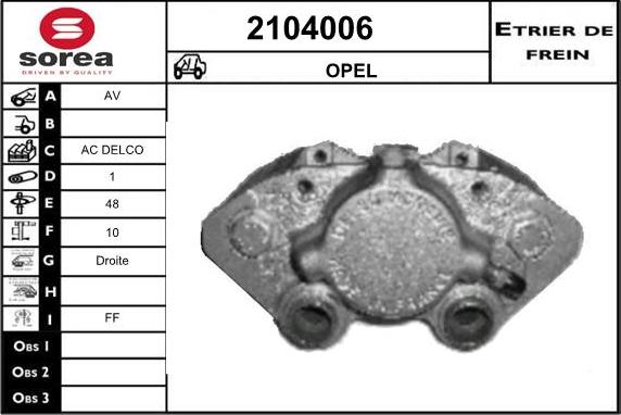 EAI 2104006 - Тормозной суппорт autospares.lv