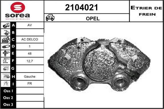 EAI 2104021 - Тормозной суппорт autospares.lv
