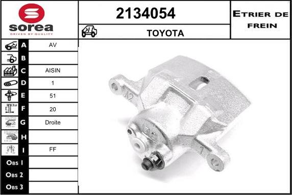 EAI 2134054 - Тормозной суппорт autospares.lv