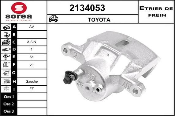 EAI 2134053 - Тормозной суппорт autospares.lv