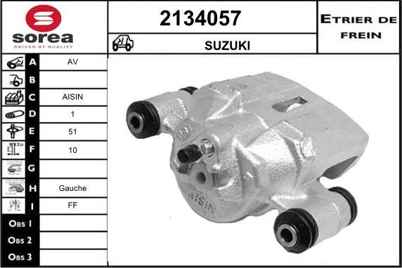 EAI 2134057 - Тормозной суппорт autospares.lv