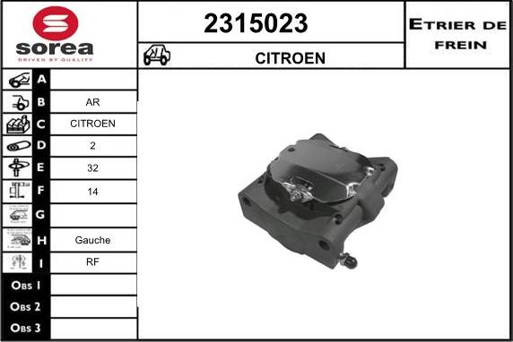 EAI 2315023 - Тормозной суппорт autospares.lv