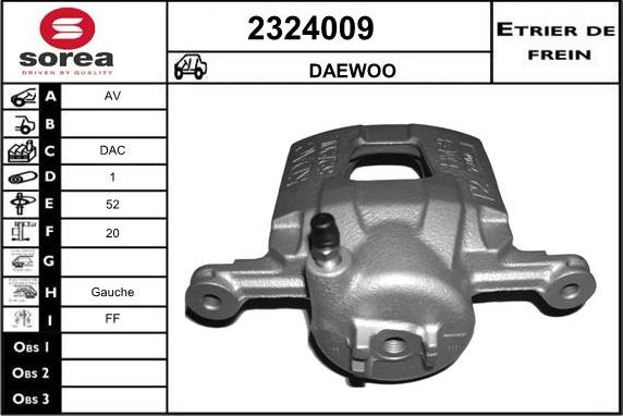 EAI 2324009 - Тормозной суппорт autospares.lv