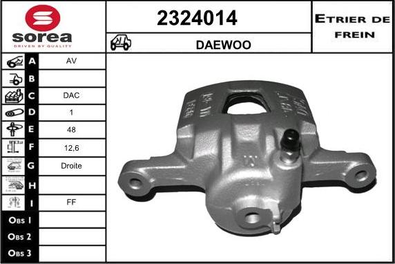 EAI 2324014 - Тормозной суппорт autospares.lv