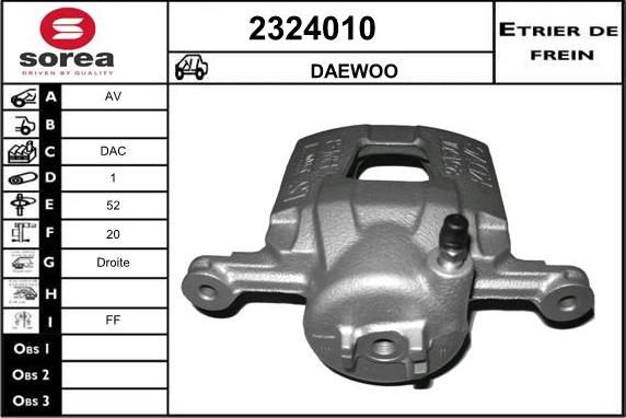 EAI 2324010 - Тормозной суппорт autospares.lv