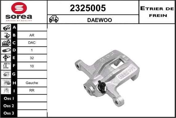 EAI 2325005 - Тормозной суппорт autospares.lv