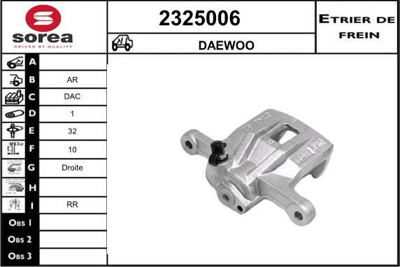 EAI 2325006 - Тормозной суппорт autospares.lv