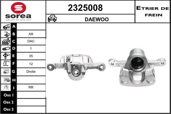 EAI 2325008 - Тормозной суппорт autospares.lv