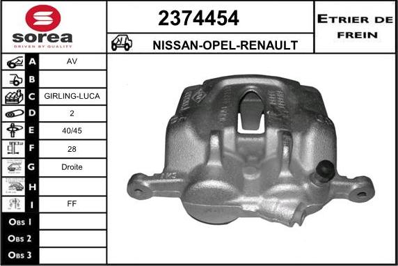 EAI 2374454 - Тормозной суппорт autospares.lv