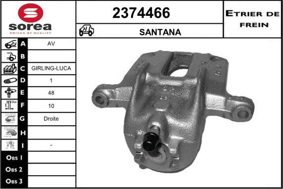 EAI 2374466 - Тормозной суппорт autospares.lv