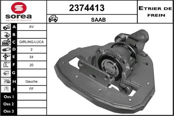 EAI 2374413 - Тормозной суппорт autospares.lv