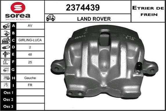 EAI 2374439 - Тормозной суппорт autospares.lv