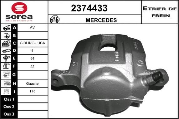 EAI 2374433 - Тормозной суппорт autospares.lv