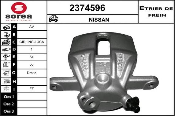 EAI 2374596 - Тормозной суппорт autospares.lv