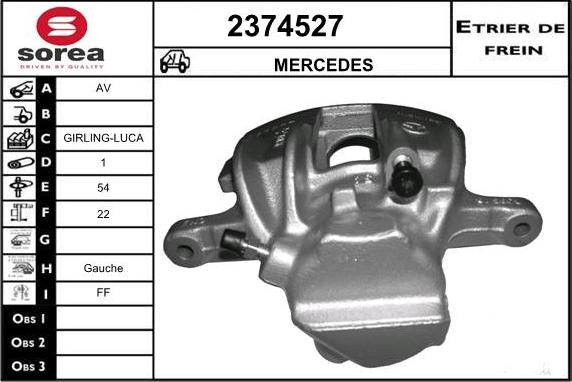 EAI 2374527 - Тормозной суппорт autospares.lv