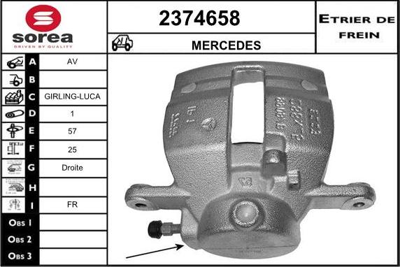 EAI 2374658 - Тормозной суппорт autospares.lv