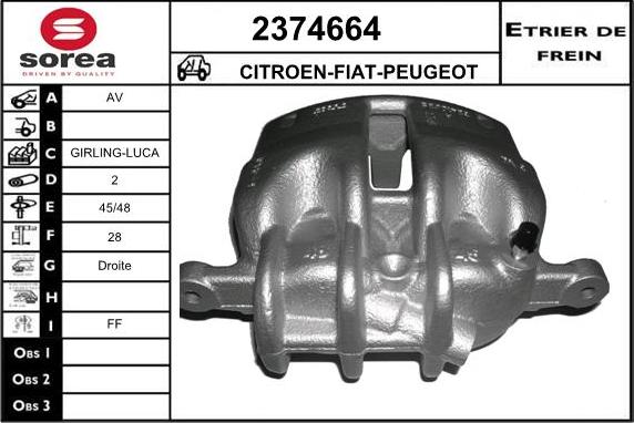 EAI 2374664 - Тормозной суппорт autospares.lv