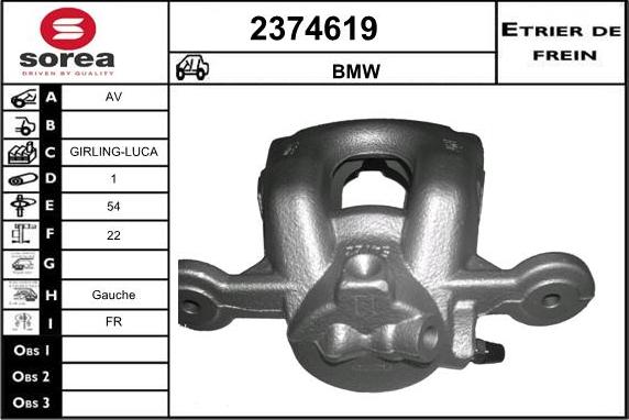 EAI 2374619 - Тормозной суппорт autospares.lv