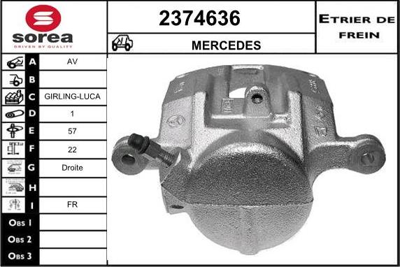 EAI 2374636 - Тормозной суппорт autospares.lv