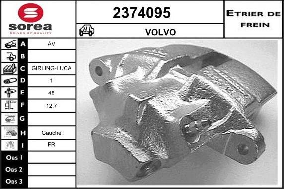 EAI 2374095 - Тормозной суппорт autospares.lv