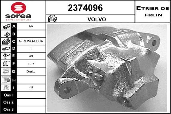 EAI 2374096 - Тормозной суппорт autospares.lv