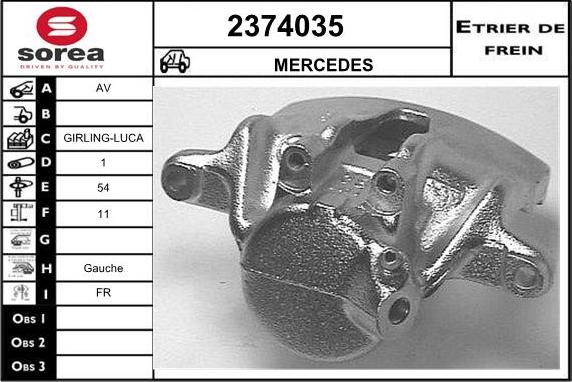 EAI 2374035 - Тормозной суппорт autospares.lv