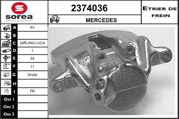 EAI 2374036 - Тормозной суппорт autospares.lv