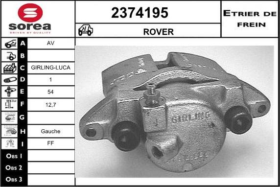 EAI 2374195 - Тормозной суппорт autospares.lv