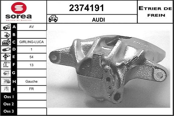 EAI 2374191 - Тормозной суппорт autospares.lv