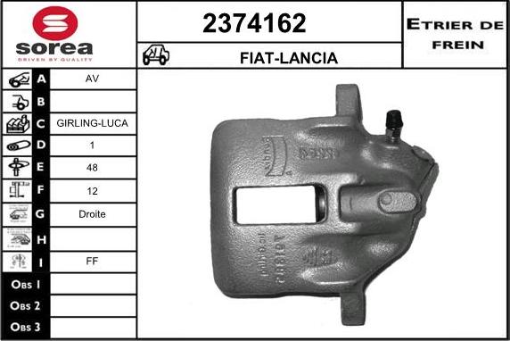 EAI 2374162 - Тормозной суппорт autospares.lv